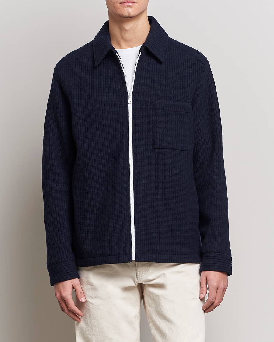 Hombres | Abrigos y chaquetas | A.P.C. | Wool Blouson Jacket Navy