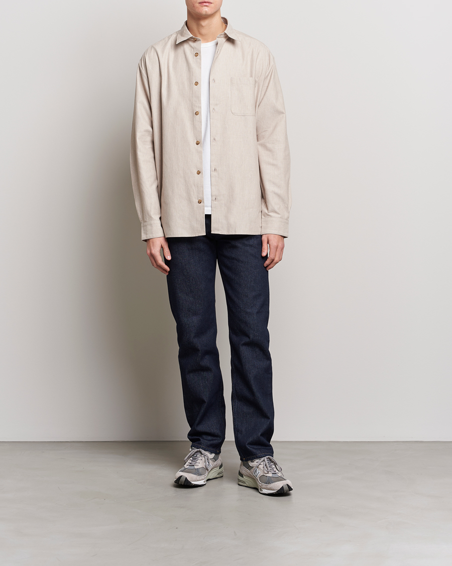 Hombres | Camisas | A.P.C. | Marlo Flannel Shirt Heather Beige