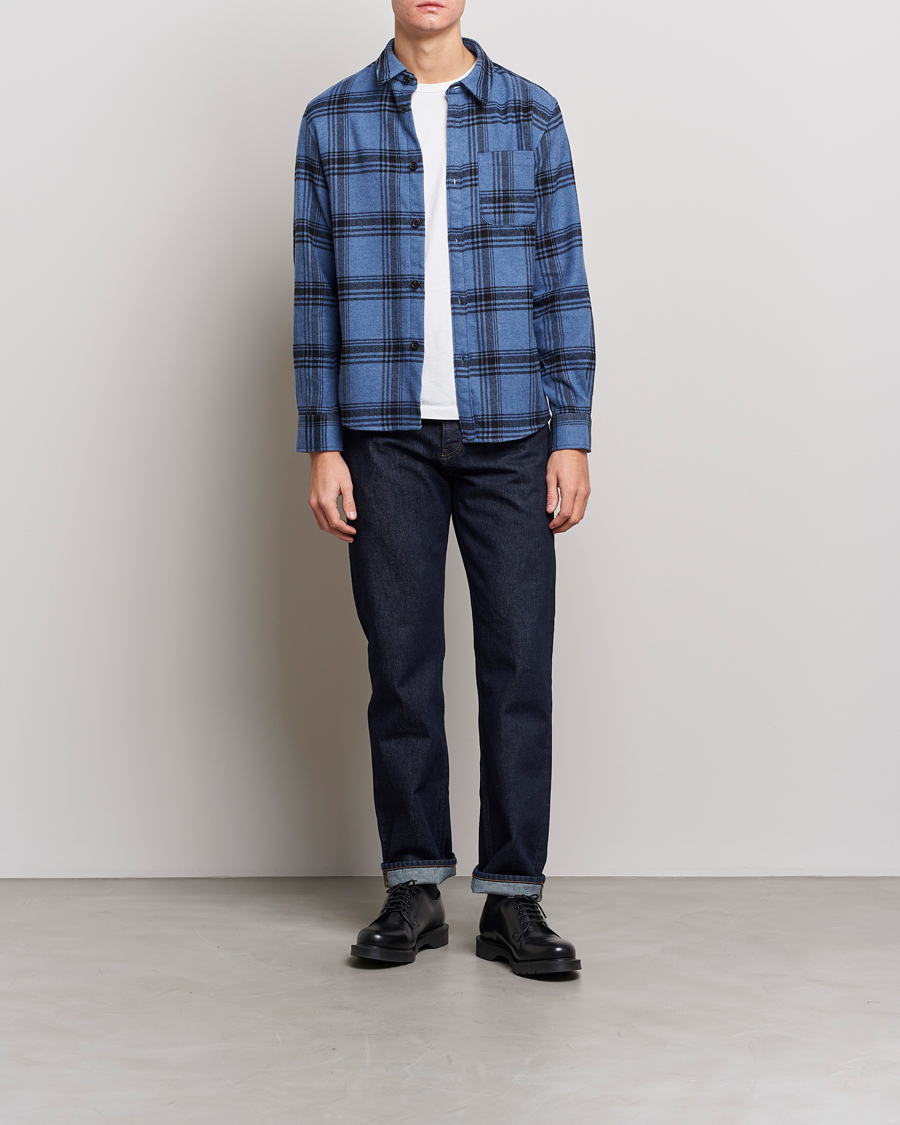 Hombres | Camisas | A.P.C. | Trek Heavy Overshirt Blue Check