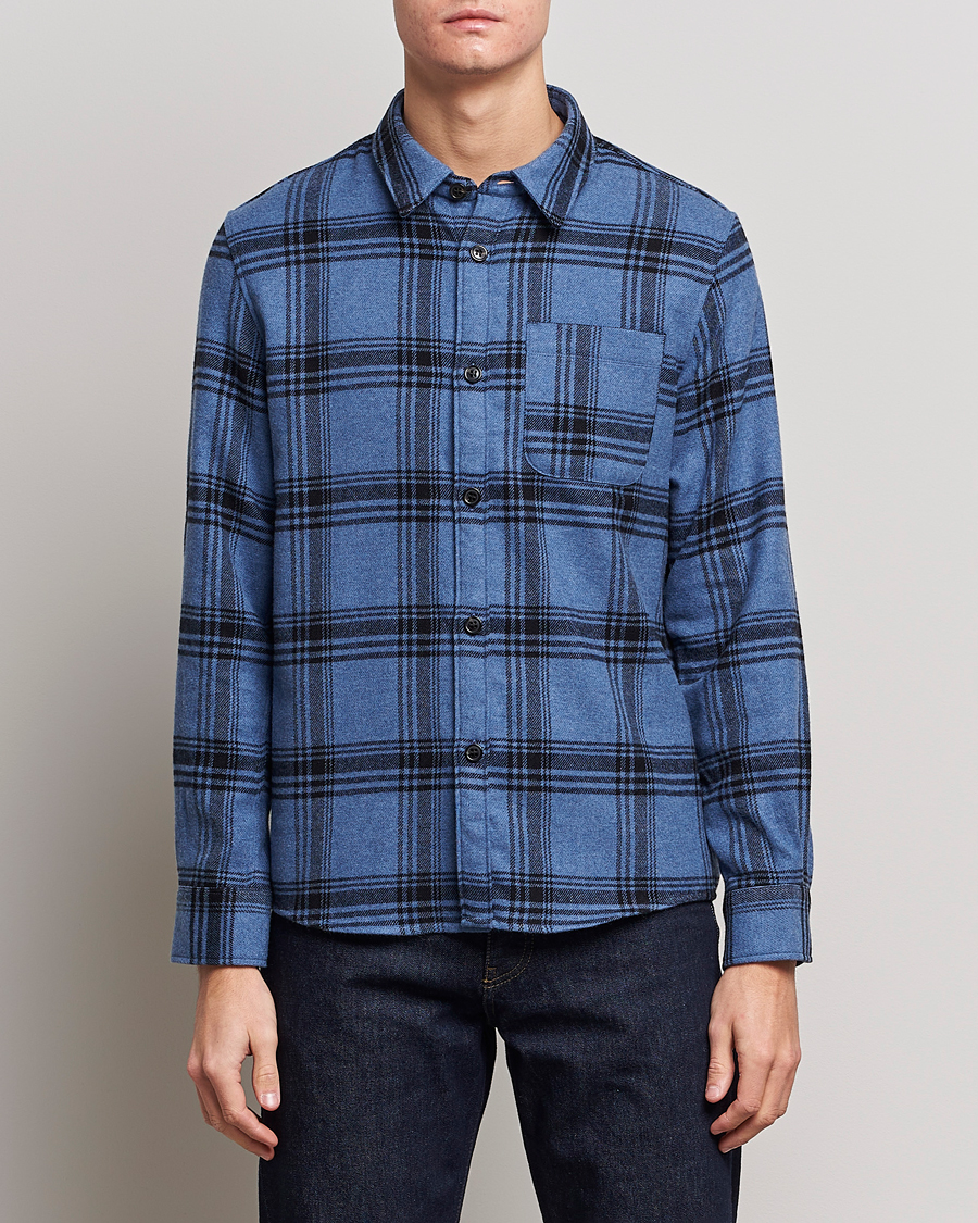 Hombres | Camisas | A.P.C. | Trek Heavy Overshirt Blue Check