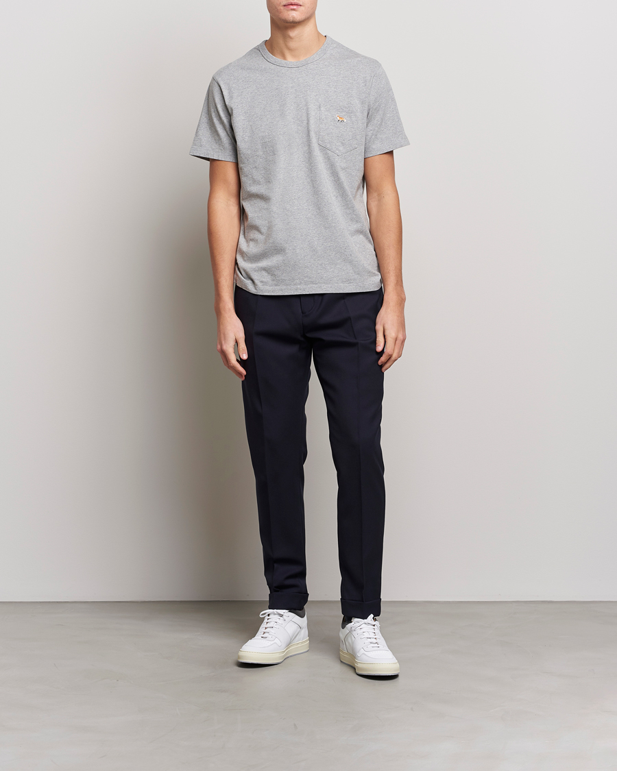 Hombres | Camisetas | Maison Kitsuné | Baby Fox Patch Tee Light Grey
