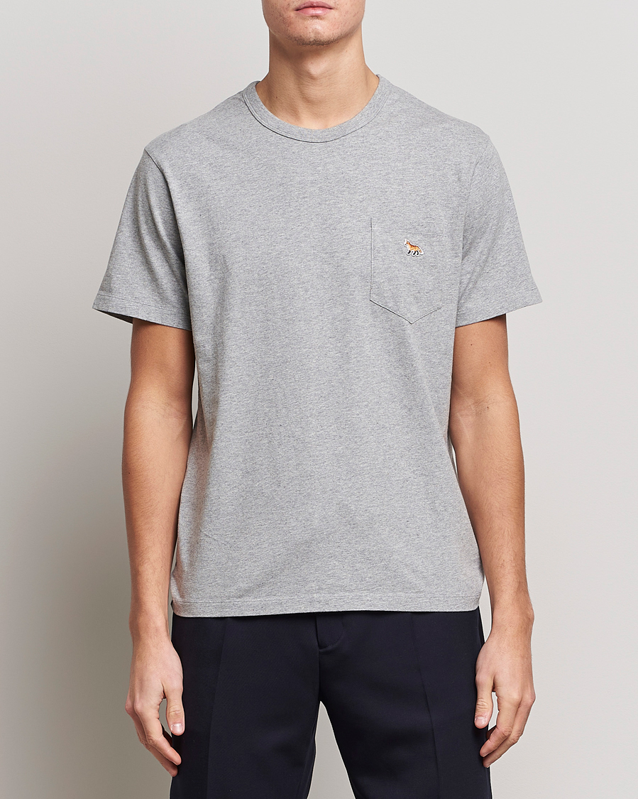 Hombres | Camisetas | Maison Kitsuné | Baby Fox Patch Tee Light Grey