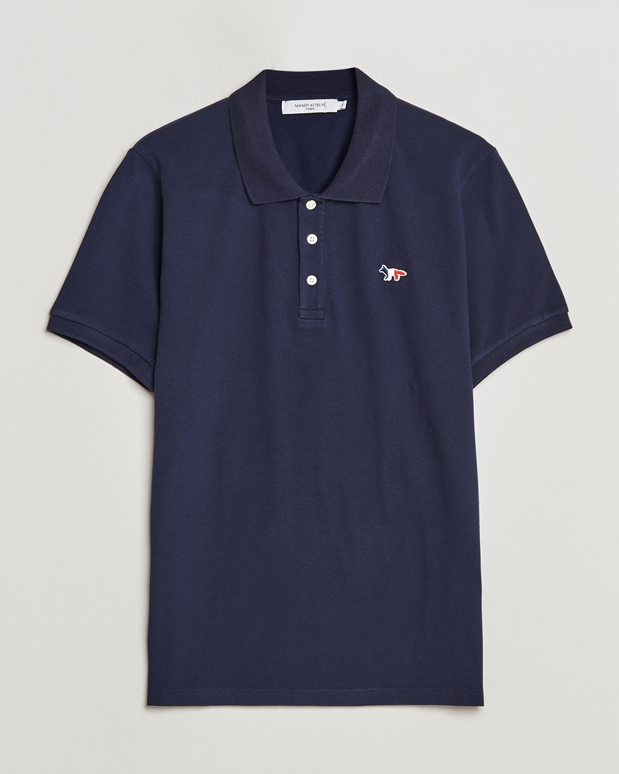 Hombres | Polos | Maison Kitsuné | Tricolor Fox Polo Navy