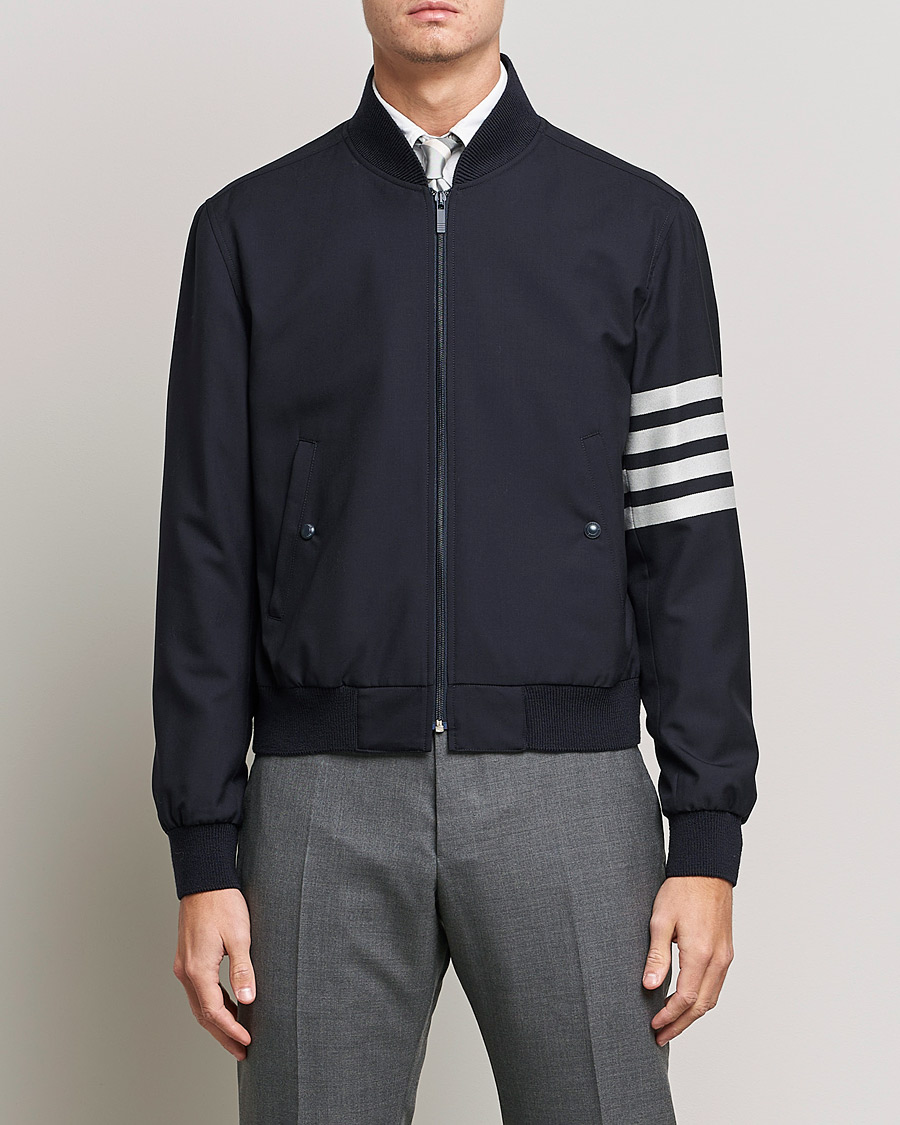 Hombres | Abrigos y chaquetas | Thom Browne | 4-Bar Blouson Jacket Navy