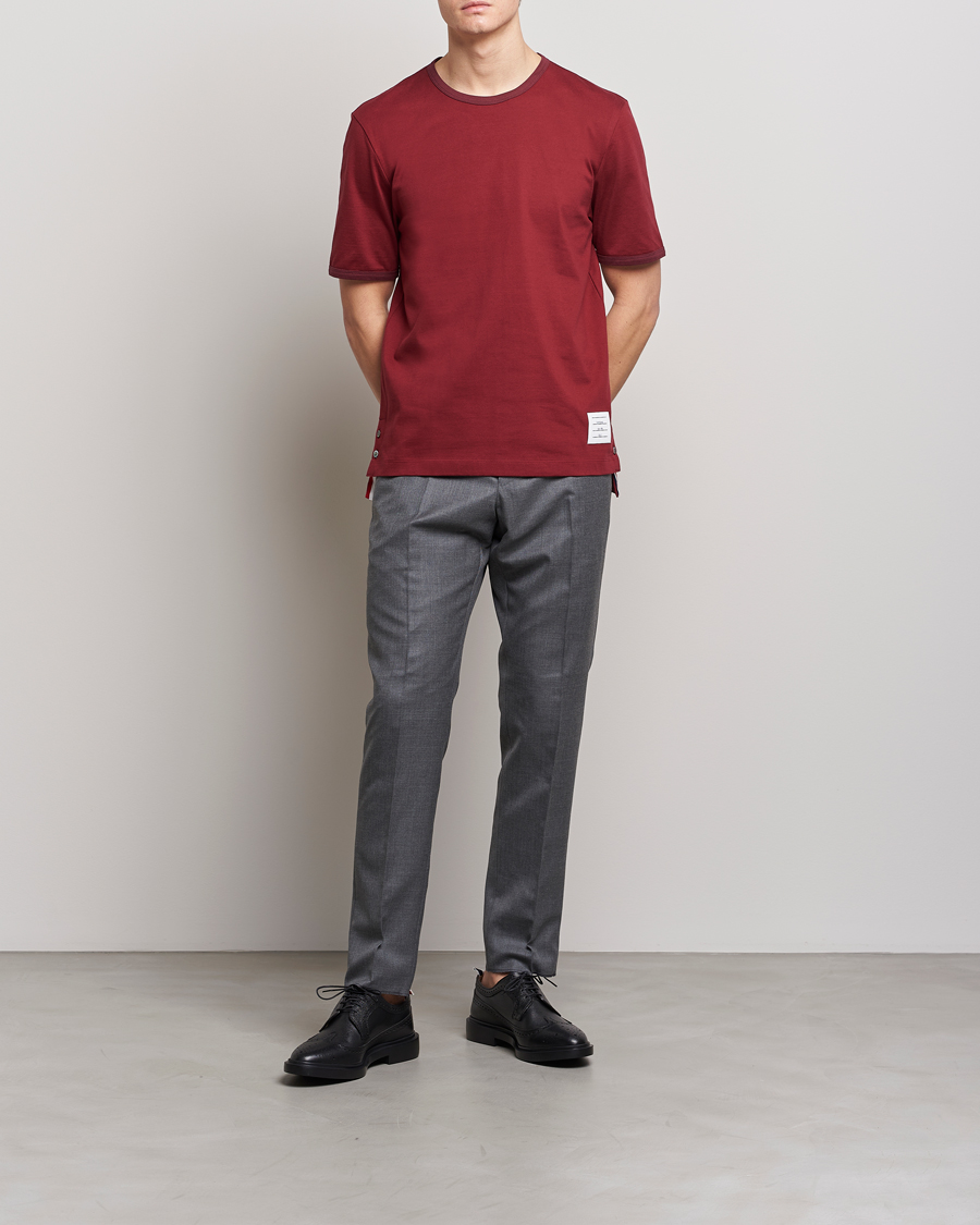 Hombres | Camisetas | Thom Browne | Jersey T-Shirt Burgundy