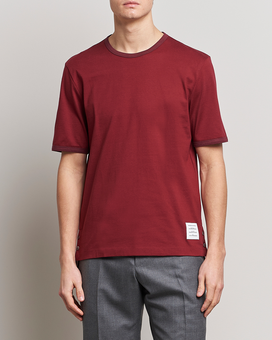 Hombres | Camisetas | Thom Browne | Jersey T-Shirt Burgundy