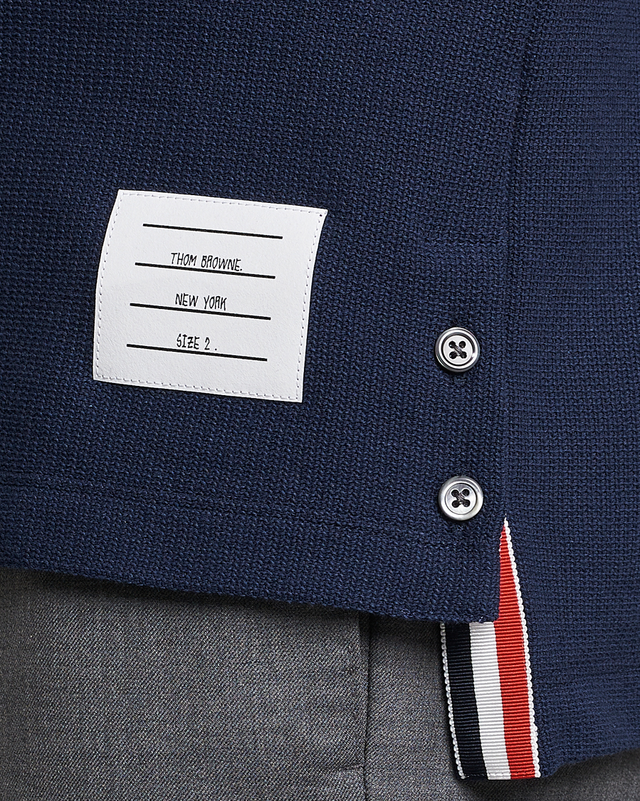 Hombres | Polos | Thom Browne | RWB Stripe Polo Shirt Navy