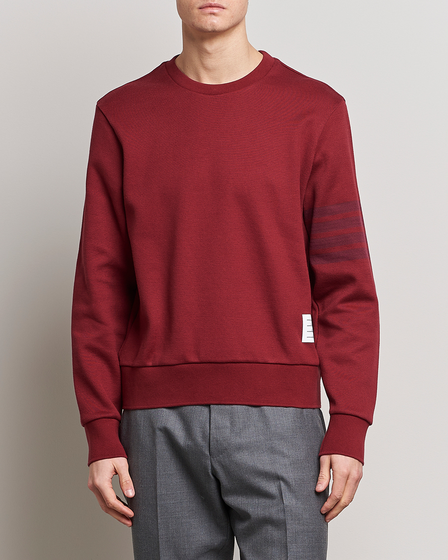 Hombres | Jerséis y prendas de punto | Thom Browne | Tonal 4 Bar Sweatshirt Burgundy