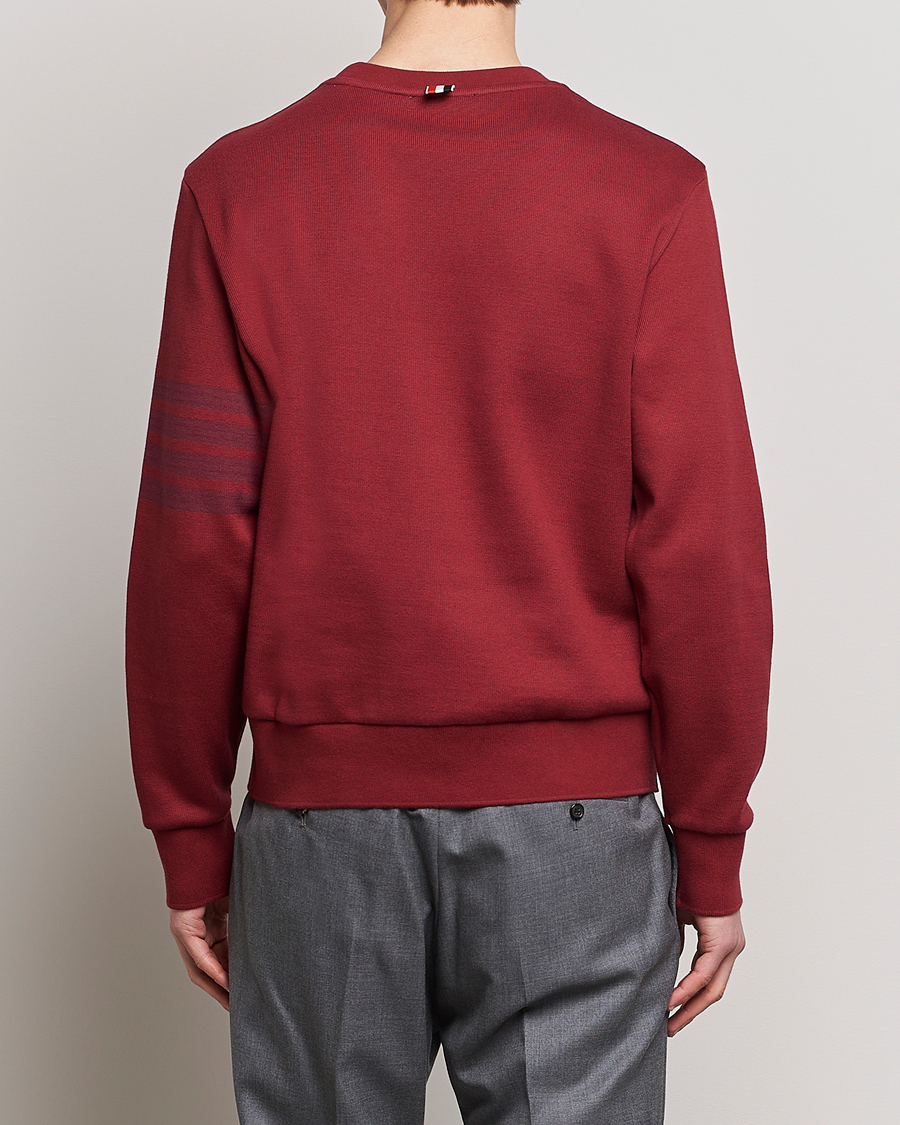 Hombres | Jerséis y prendas de punto | Thom Browne | Tonal 4 Bar Sweatshirt Burgundy