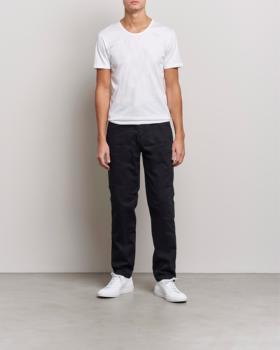 Hombres | Camisetas | Zimmerli of Switzerland | Sea Island Cotton Crew Neck T-Shirt White