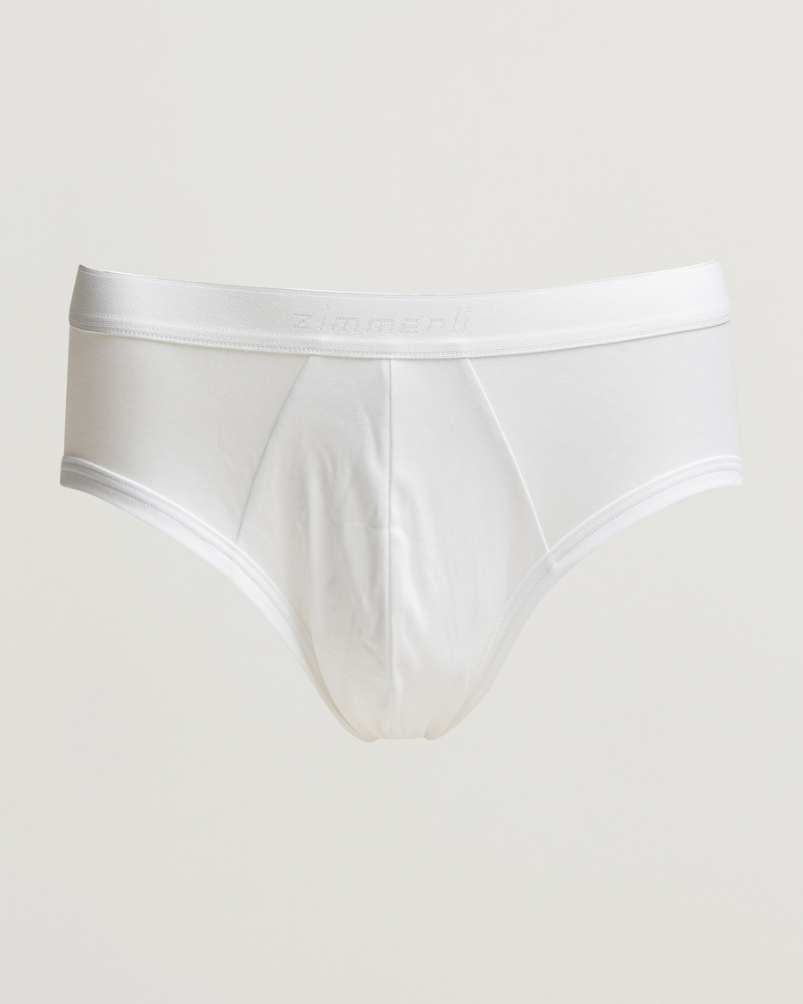 Hombres | Ropa interior y calcetines | Zimmerli of Switzerland | Sea Island Cotton Briefs White