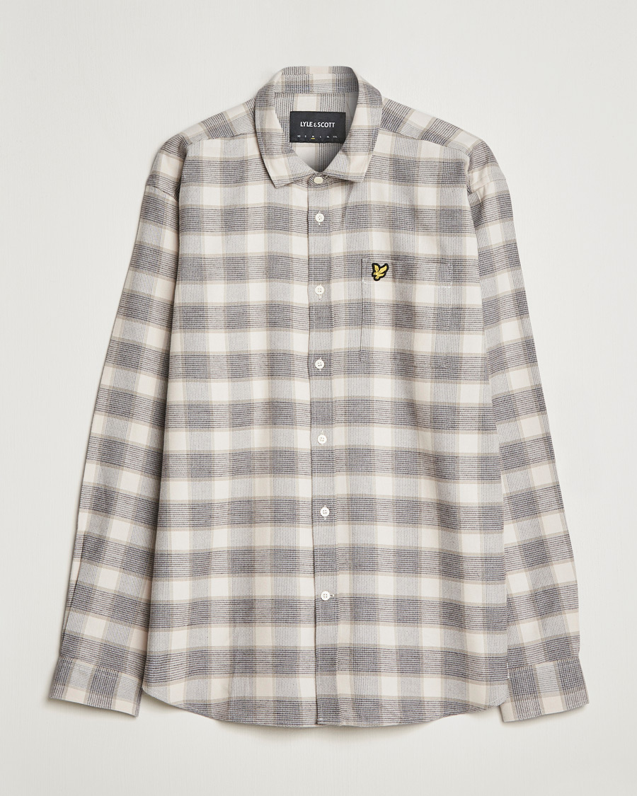 Hombres | Camisas | Lyle & Scott | Checked Cotton Shirt Taupe