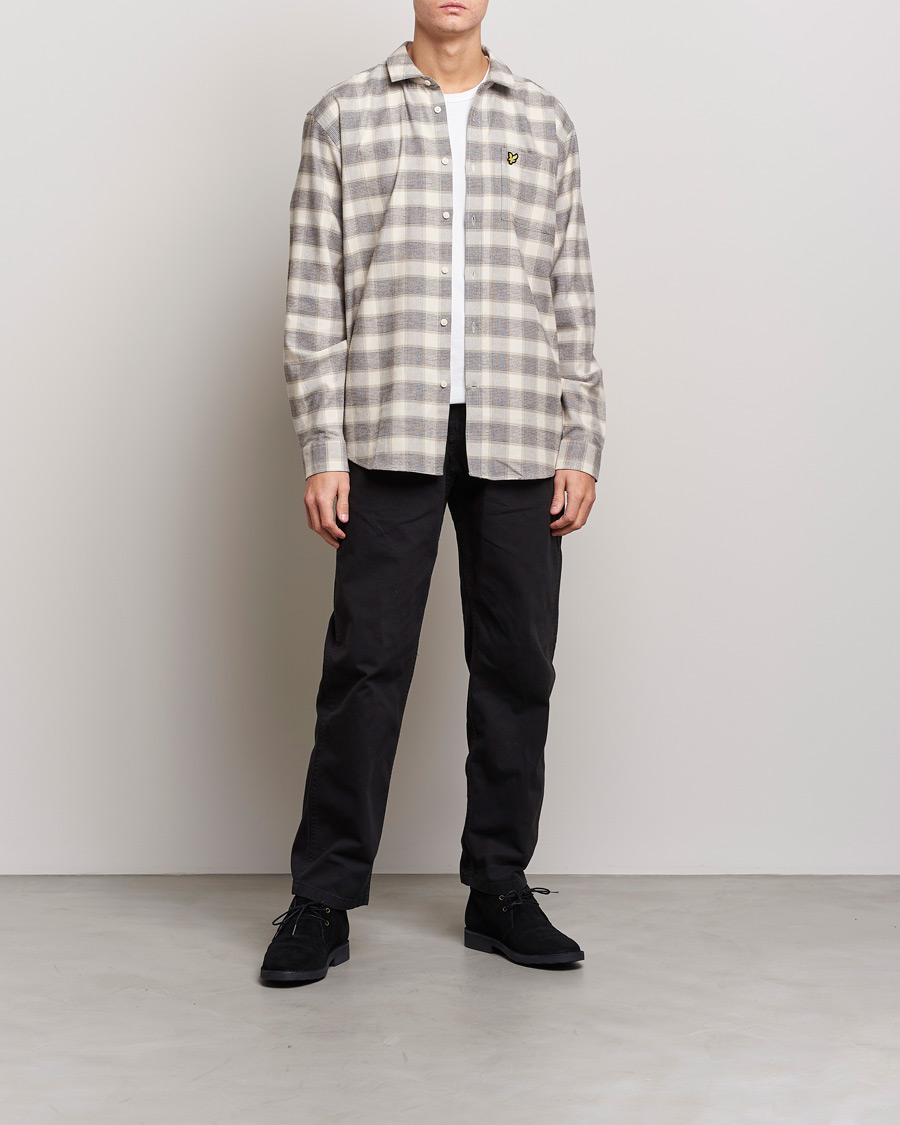 Hombres | Camisas | Lyle & Scott | Checked Cotton Shirt Taupe