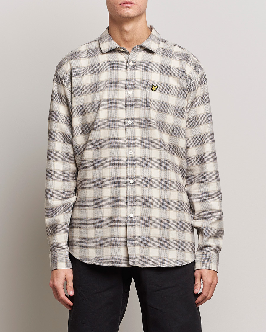 Hombres | Camisas | Lyle & Scott | Checked Cotton Shirt Taupe