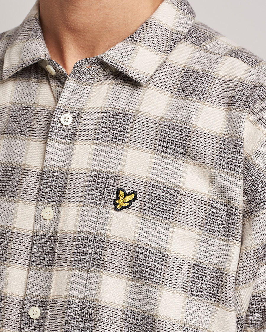 Hombres | Camisas | Lyle & Scott | Checked Cotton Shirt Taupe