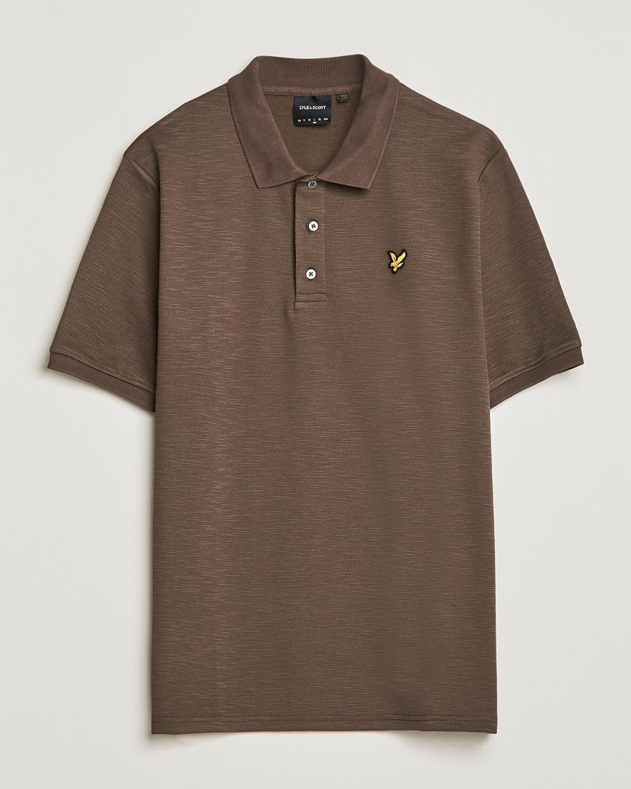 Hombres | Polos | Lyle & Scott | Chunky Slub Pique Polo Form Green