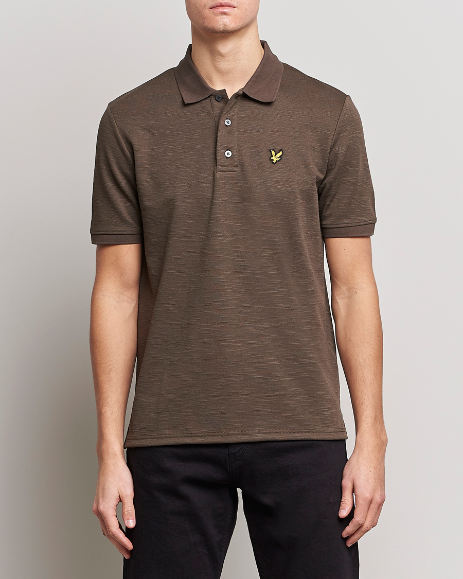 Hombres | Polos | Lyle & Scott | Chunky Slub Pique Polo Form Green