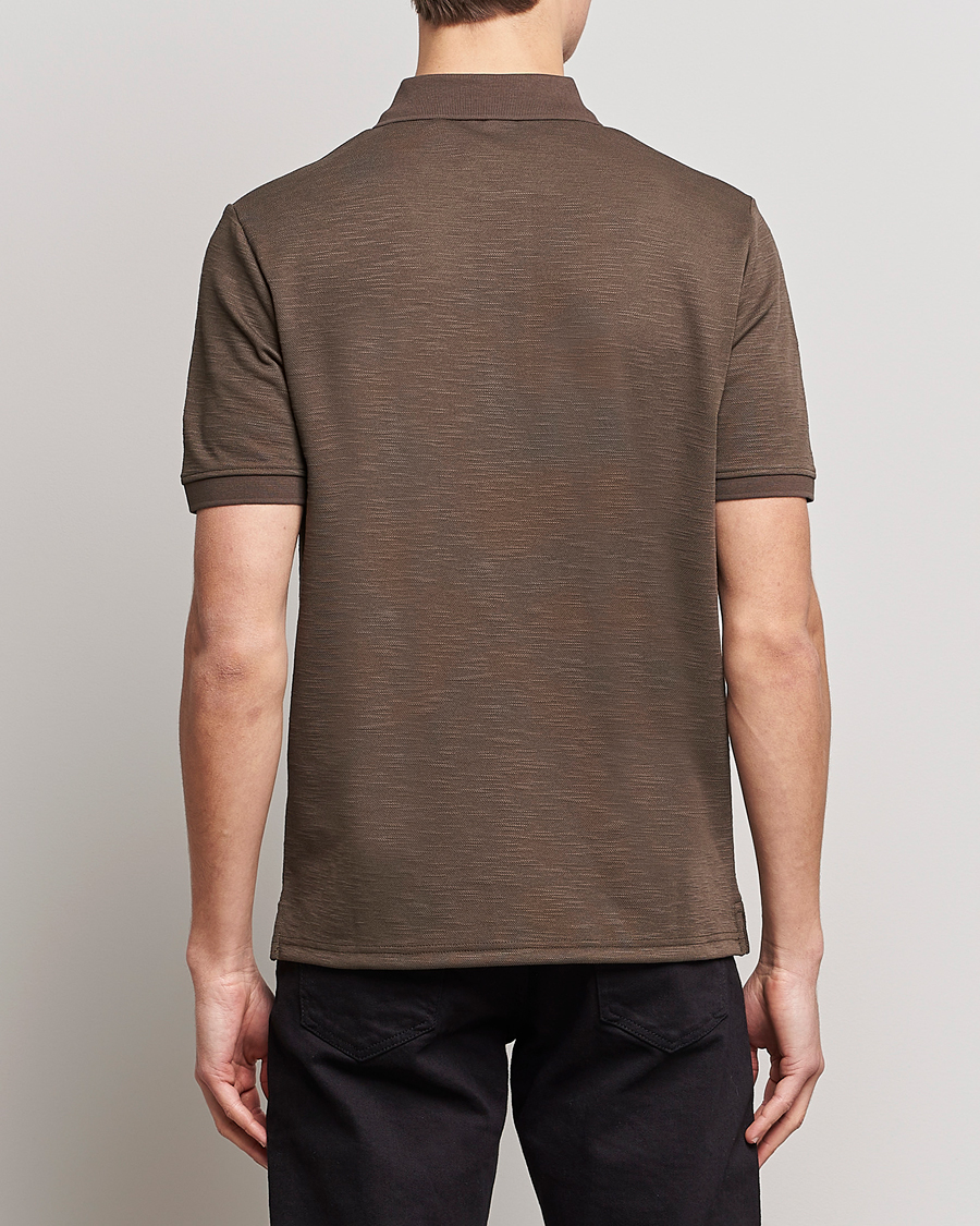 Hombres | Polos | Lyle & Scott | Chunky Slub Pique Polo Form Green