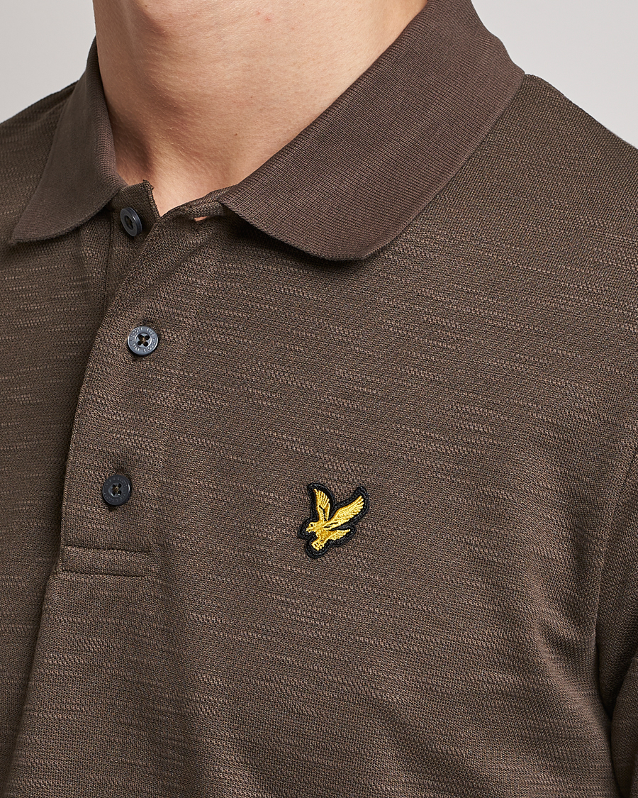 Hombres | Polos | Lyle & Scott | Chunky Slub Pique Polo Form Green
