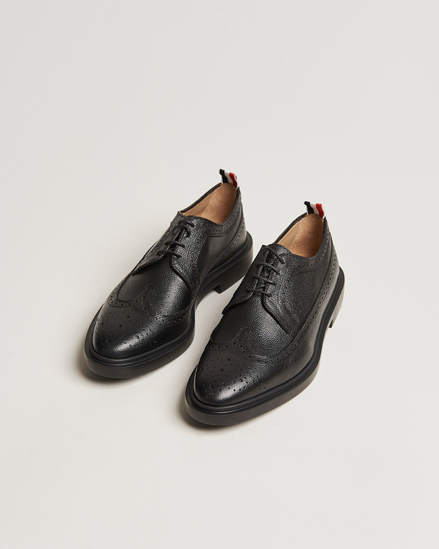 Hombres | Zapatos | Thom Browne | Pebble Grain Longwing Brogue Black