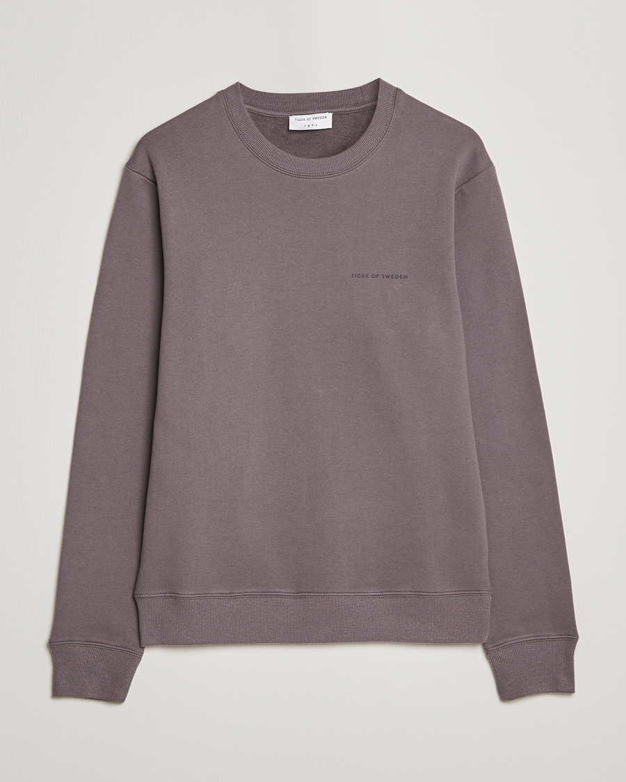 Hombres | Jerséis y prendas de punto | Tiger of Sweden | Emerson Cotton Sweatshirt Ash Grey