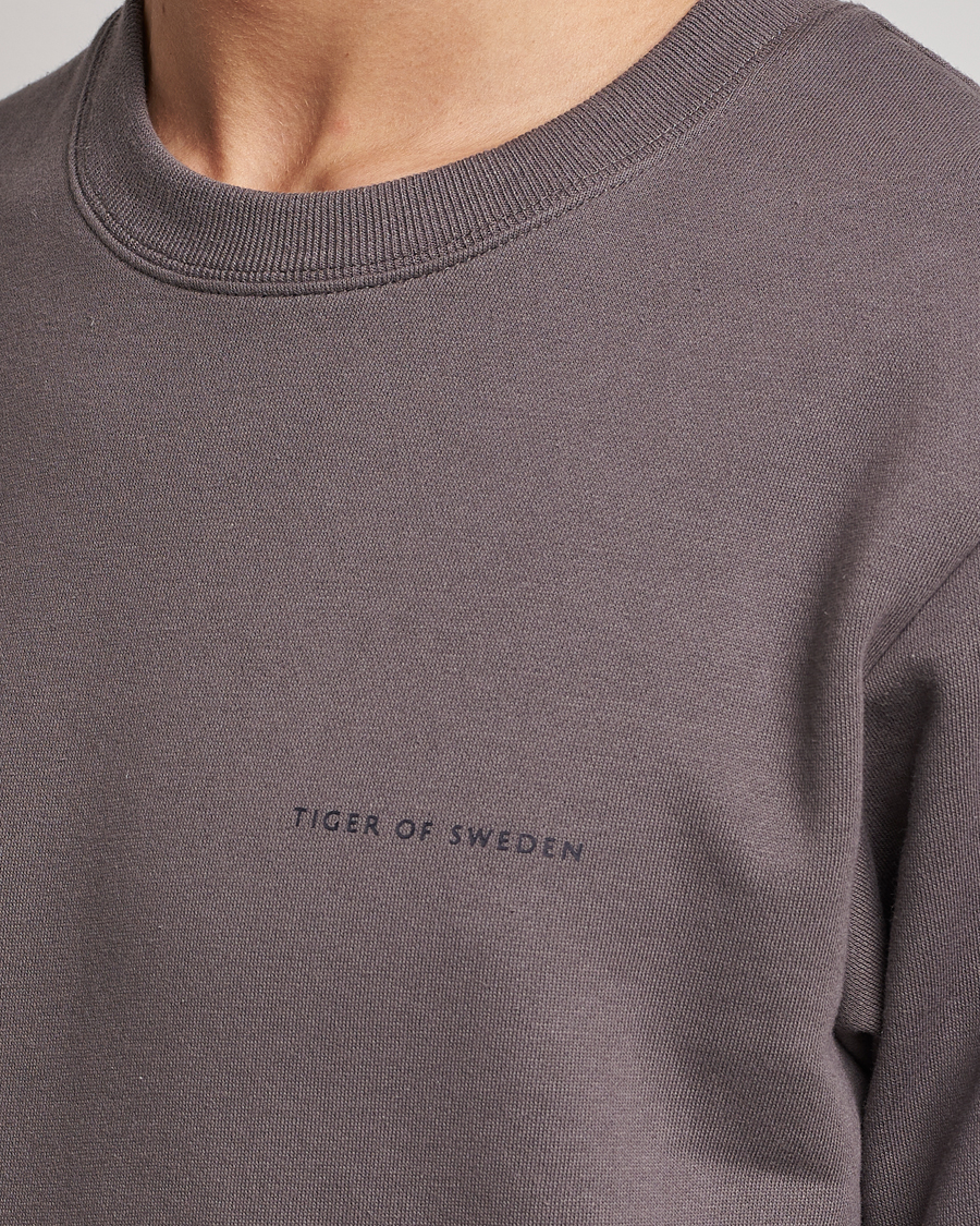 Hombres | Jerséis y prendas de punto | Tiger of Sweden | Emerson Cotton Sweatshirt Ash Grey