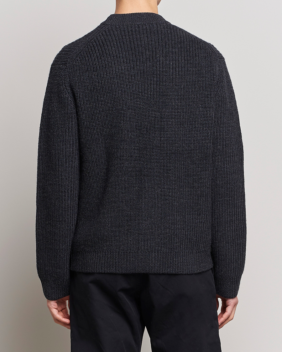 Hombres | Jerséis y prendas de punto | Tiger of Sweden | Reiner Wool Cardigan Dark Grey Mel
