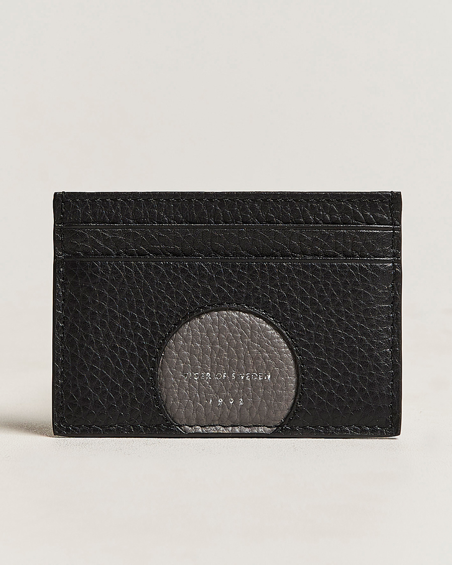 Hombres | Tiger of Sweden Wharf Cow Leather Cardholder Black | Tiger of Sweden | Wharf Cow Leather Cardholder Black