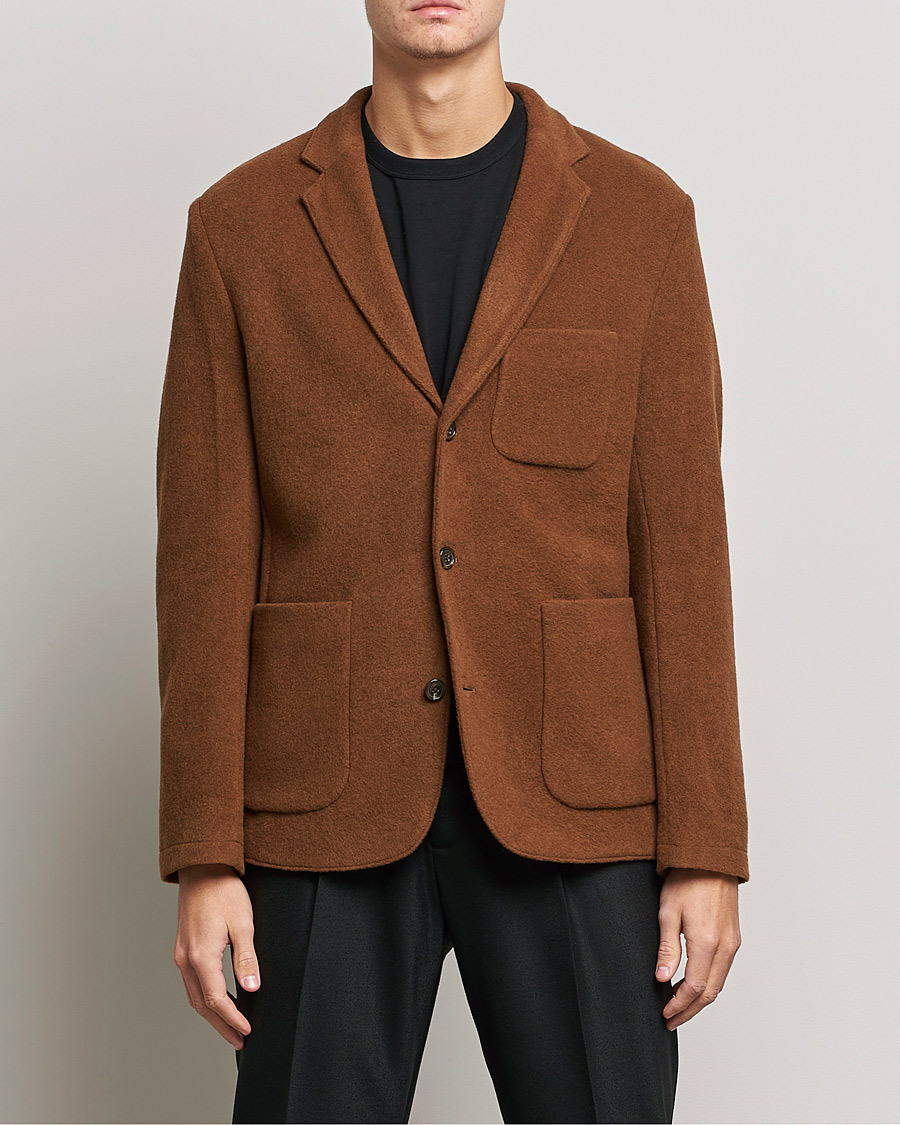 Hombres | Blazers | J.Lindeberg | Carlton Wool Cardigan Blazer Chipmunk