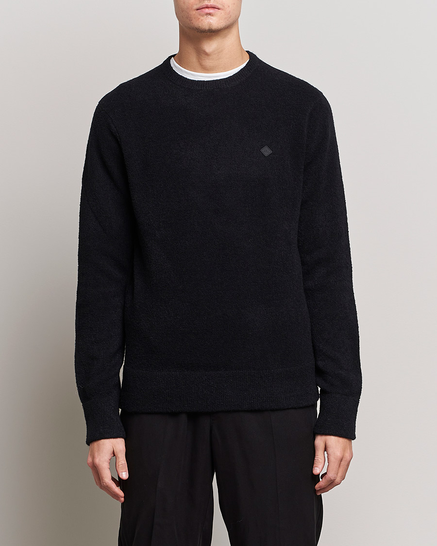 Hombres | Jerséis y prendas de punto | J.Lindeberg | Yuri Merino Logo Crew Neck Sweater Black