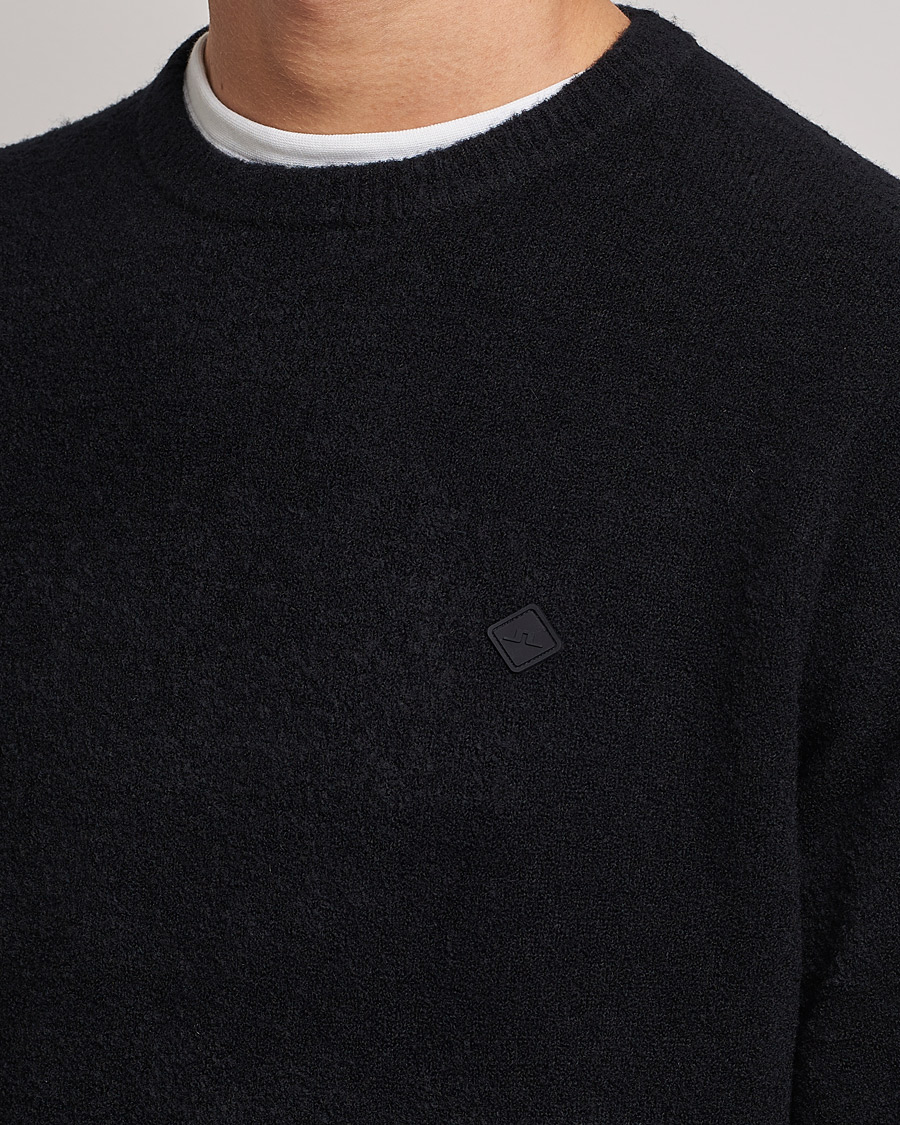 Hombres | Jerséis y prendas de punto | J.Lindeberg | Yuri Merino Logo Crew Neck Sweater Black