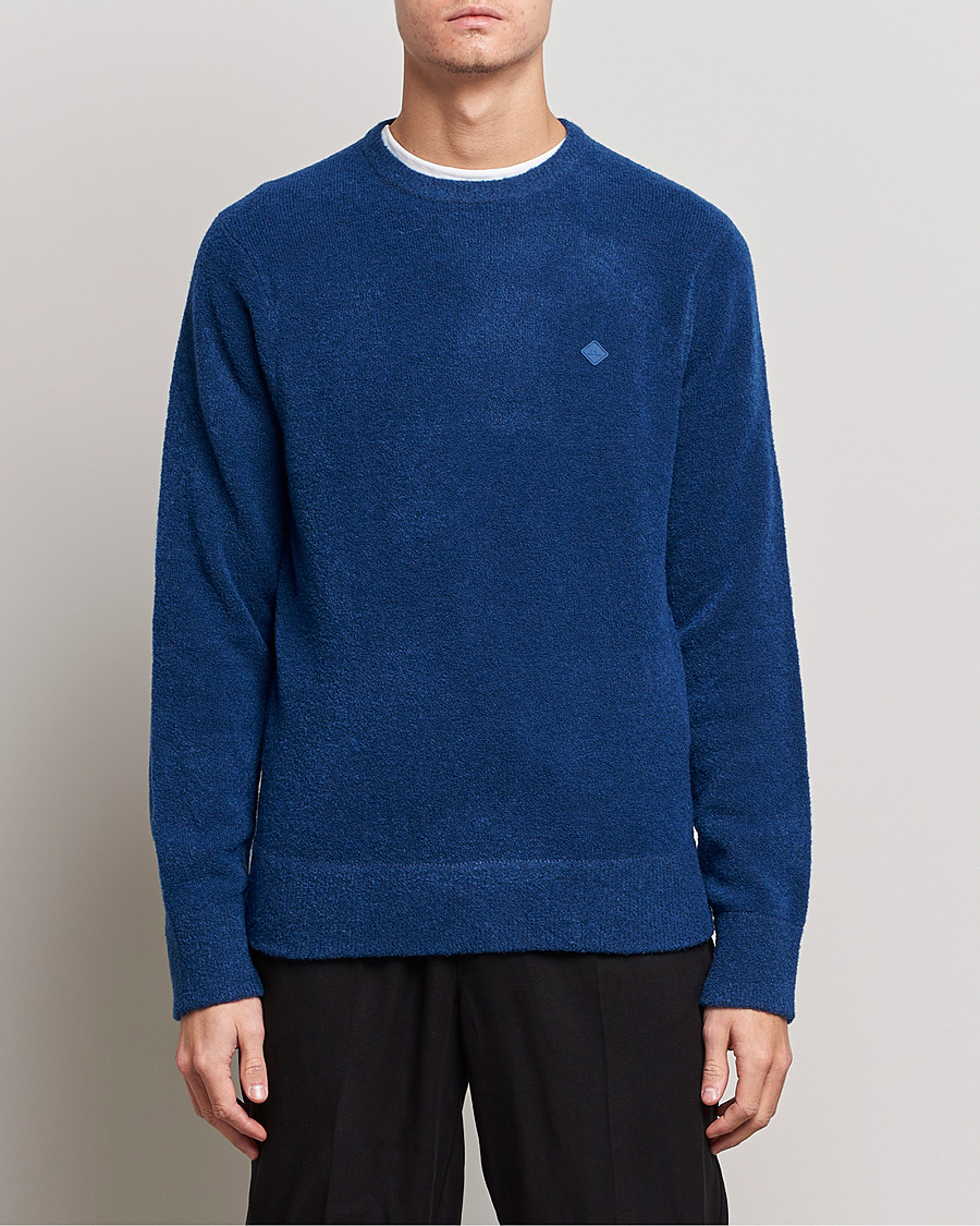 Hombres | Jerséis y prendas de punto | J.Lindeberg | Yuri Merino Logo Crew Neck Sweater Navy Peony