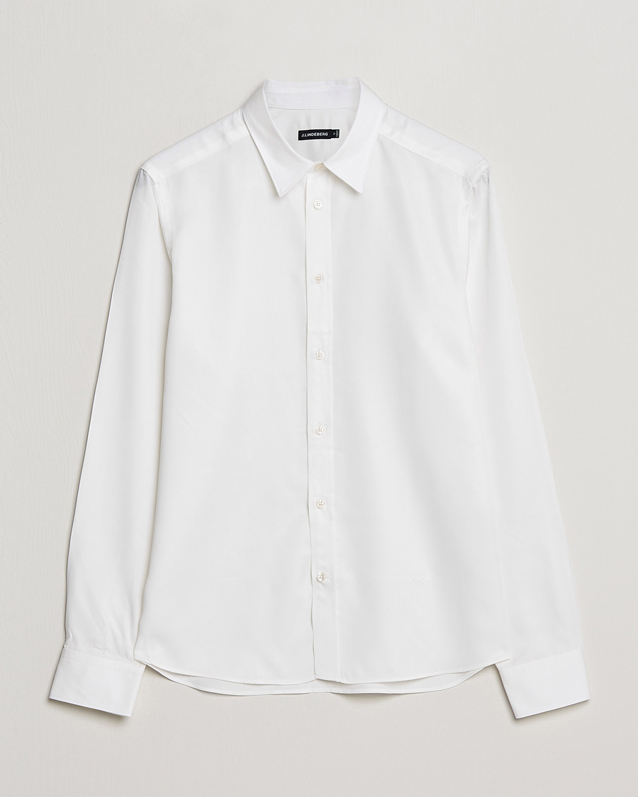 Hombres | Camisas | J.Lindeberg | Slim Fit Tencel Shirt Cloud White