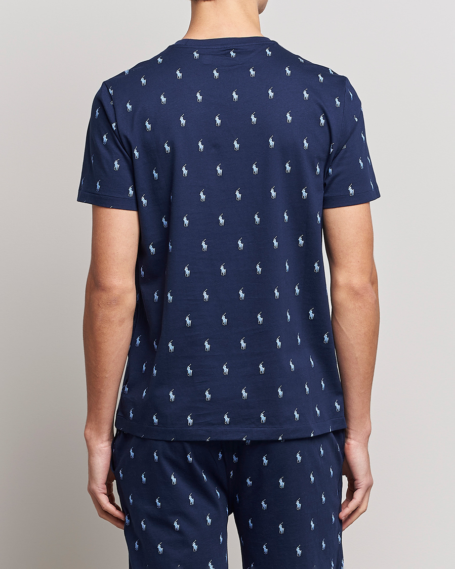Hombres | Camisetas | Polo Ralph Lauren | Printed Pony Crew Neck T-Shirt Navy