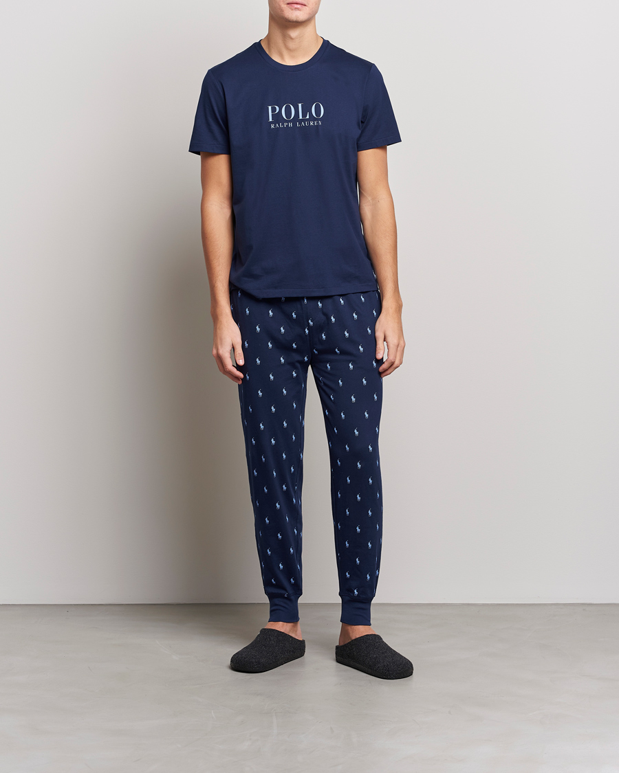 Hombres | Camisetas | Polo Ralph Lauren | Cotton Logo Crew Neck T-Shirt Navy