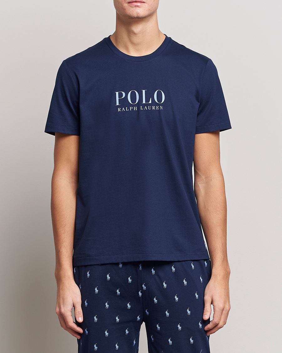 Hombres | Camisetas | Polo Ralph Lauren | Cotton Logo Crew Neck T-Shirt Navy