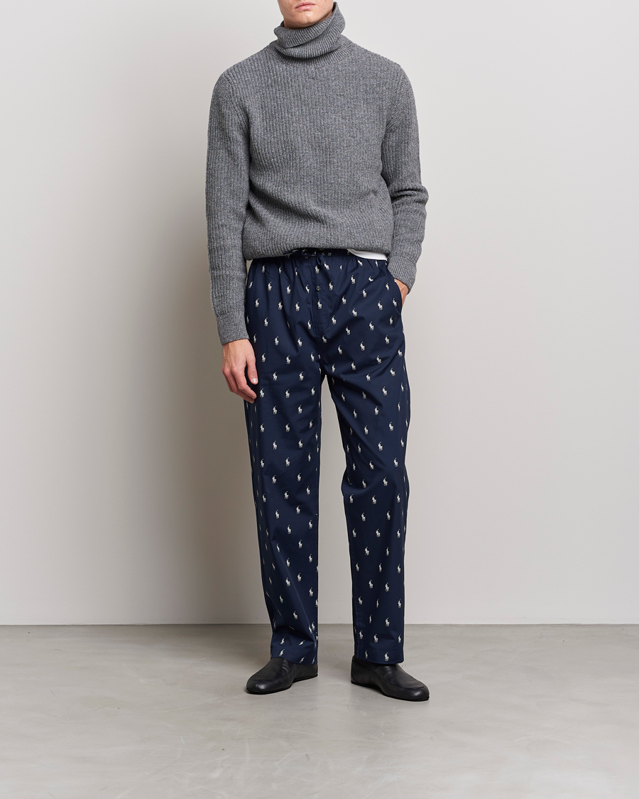 Hombres | Pijamas y batas | Polo Ralph Lauren | Cotton Printed Pony Pyjama Pants Navy