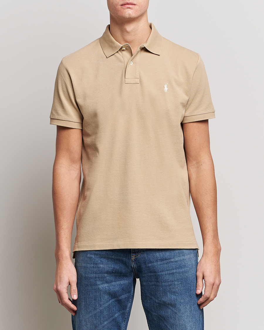 Hombres | Polos | Polo Ralph Lauren | Custom Slim Fit Polo Coastal Beige