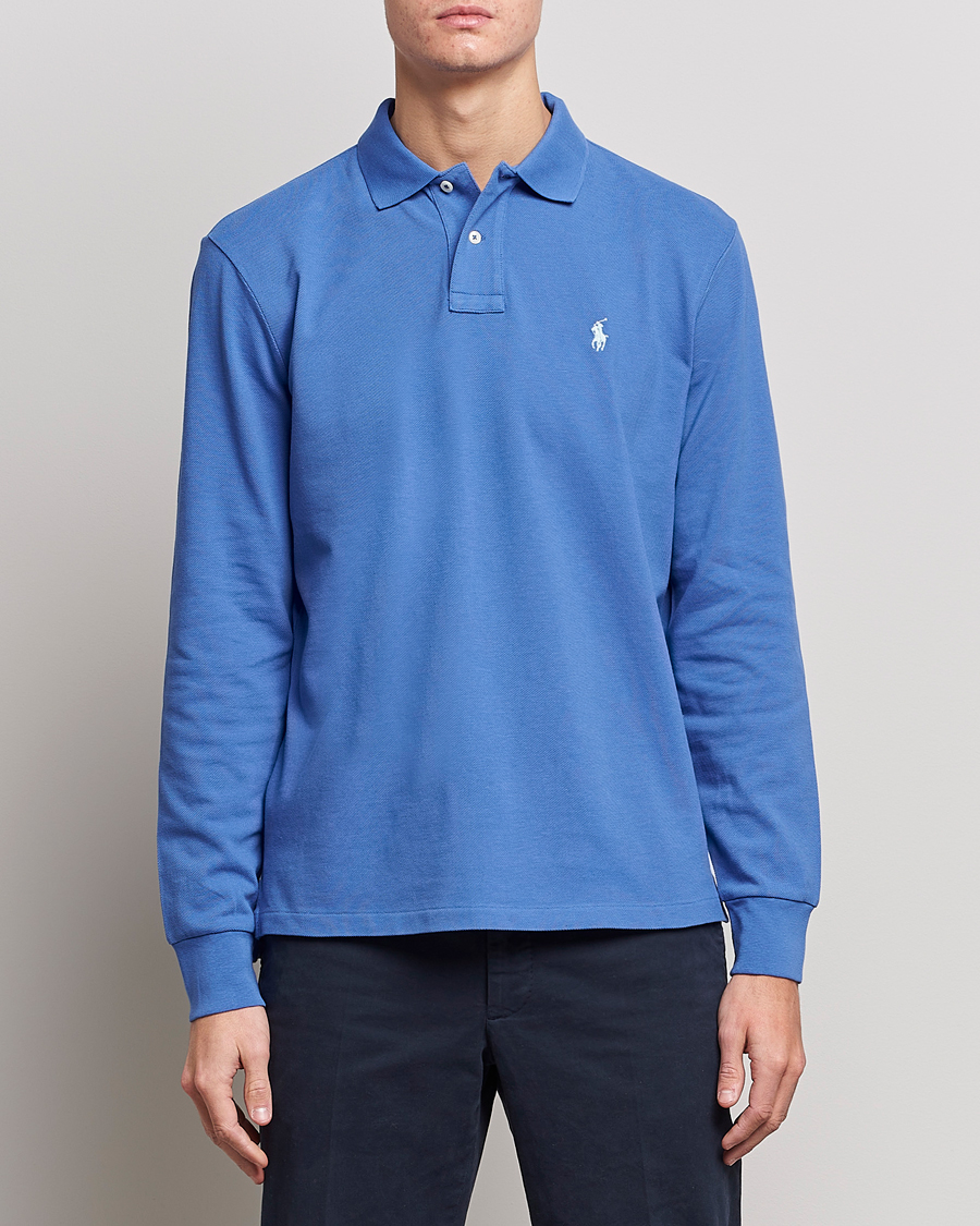 Hombres | Jerséis y prendas de punto | Polo Ralph Lauren | Custom Slim Fit Long Sleeve Polo Maidstone Blue