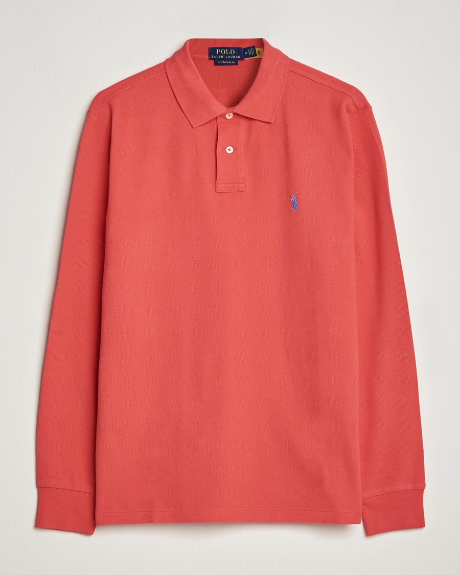 Hombres | Jerséis y prendas de punto | Polo Ralph Lauren | Custom Slim Fit Long Sleeve Polo Starboard Red