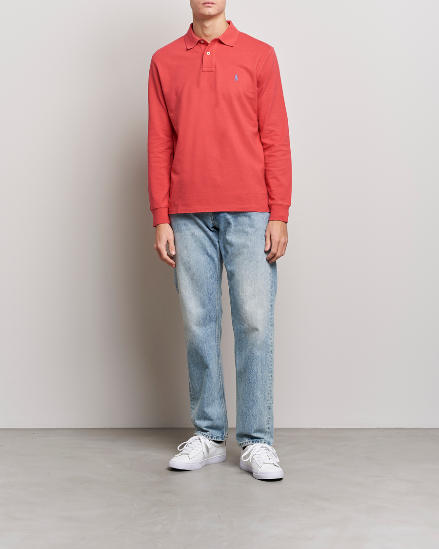 Hombres | Jerséis y prendas de punto | Polo Ralph Lauren | Custom Slim Fit Long Sleeve Polo Starboard Red