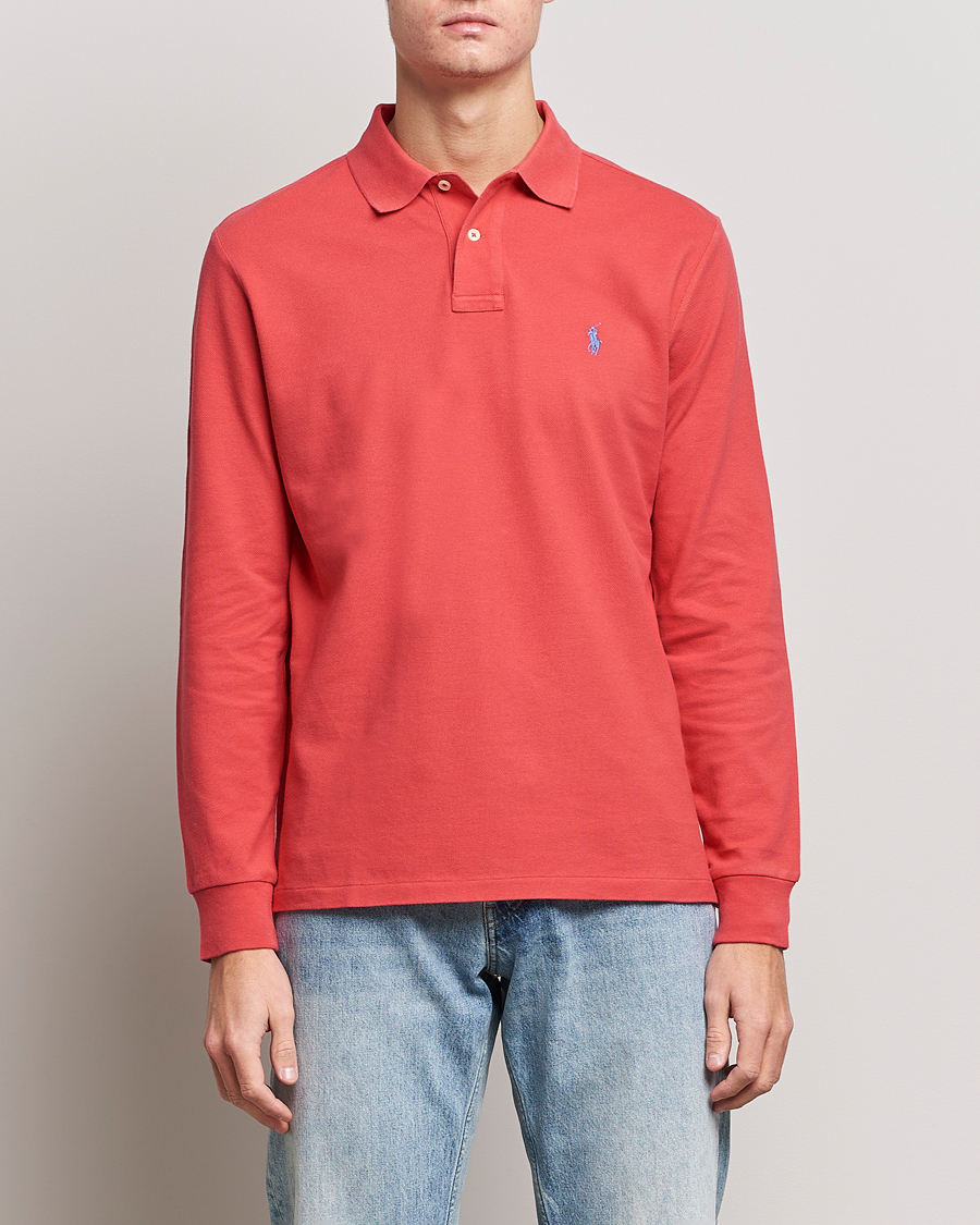 Hombres | Jerséis y prendas de punto | Polo Ralph Lauren | Custom Slim Fit Long Sleeve Polo Starboard Red