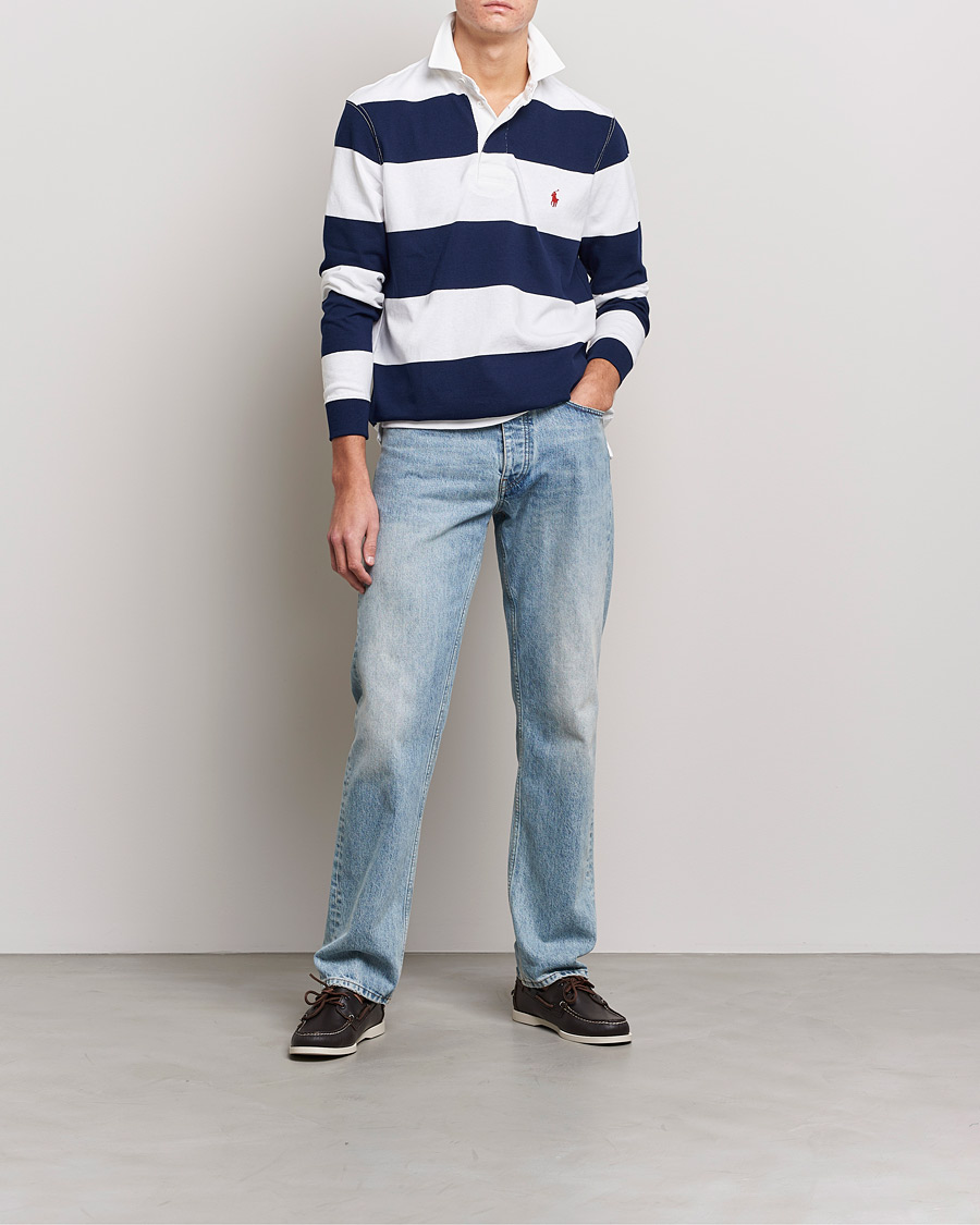 Hombres | Jerséis y prendas de punto | Polo Ralph Lauren | Striped Rugger Navy/White
