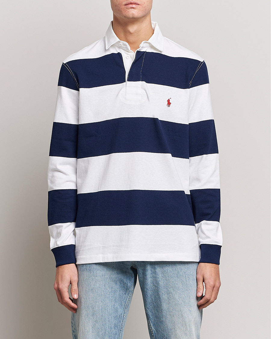 Hombres | Jerséis y prendas de punto | Polo Ralph Lauren | Striped Rugger Navy/White