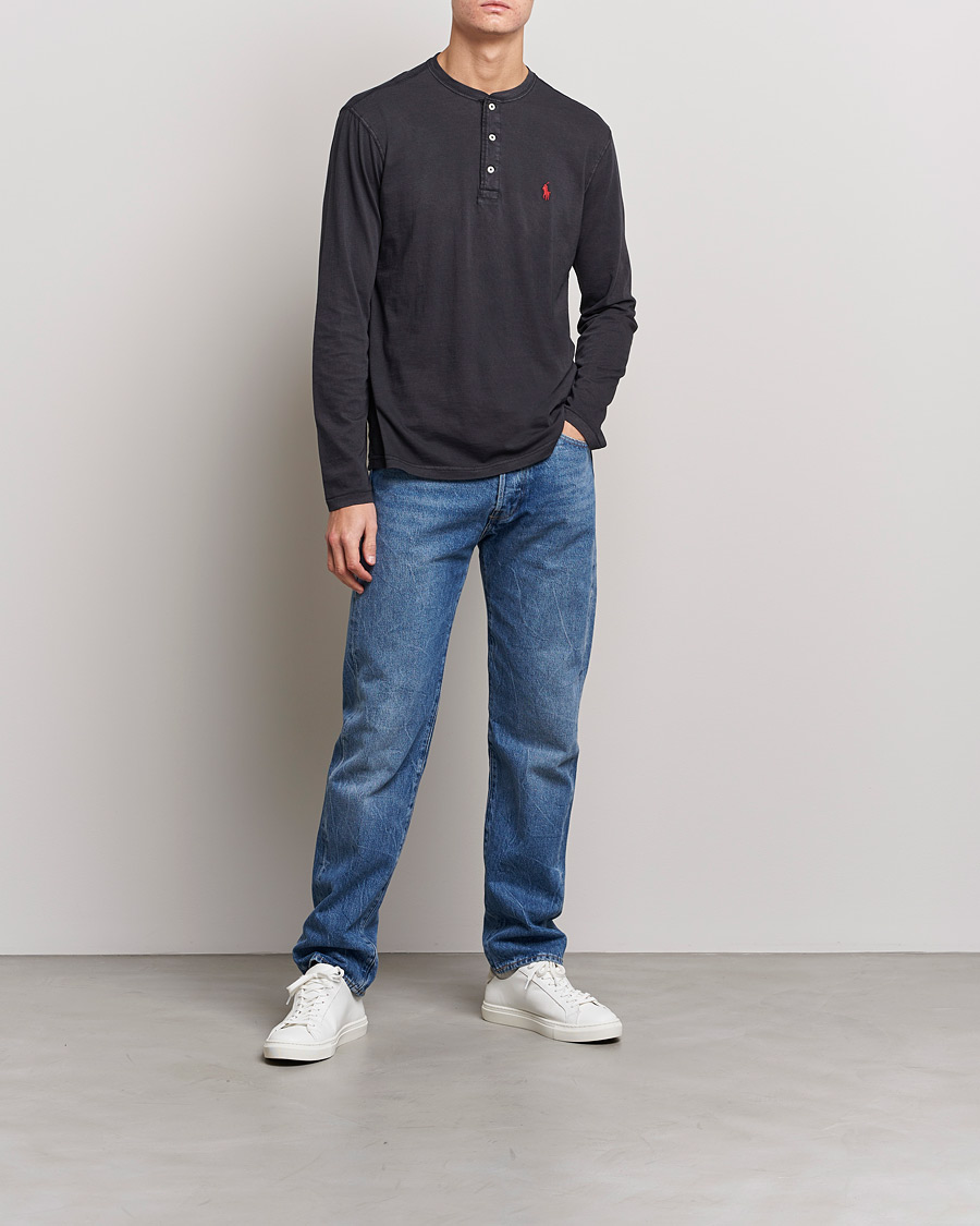 Hombres | Jerséis y prendas de punto | Polo Ralph Lauren | Slub Jersey Henley Black