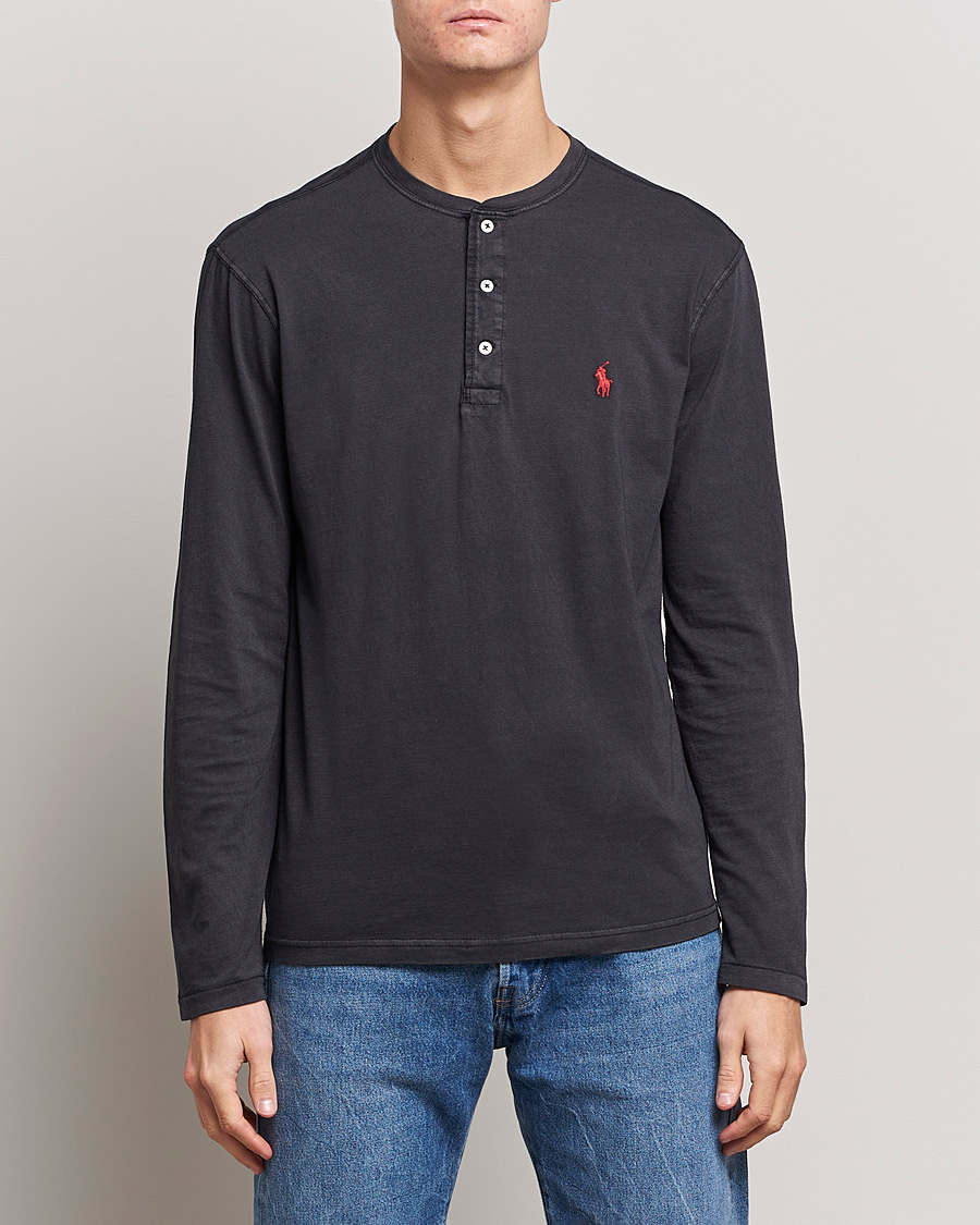 Hombres | Jerséis y prendas de punto | Polo Ralph Lauren | Slub Jersey Henley Black