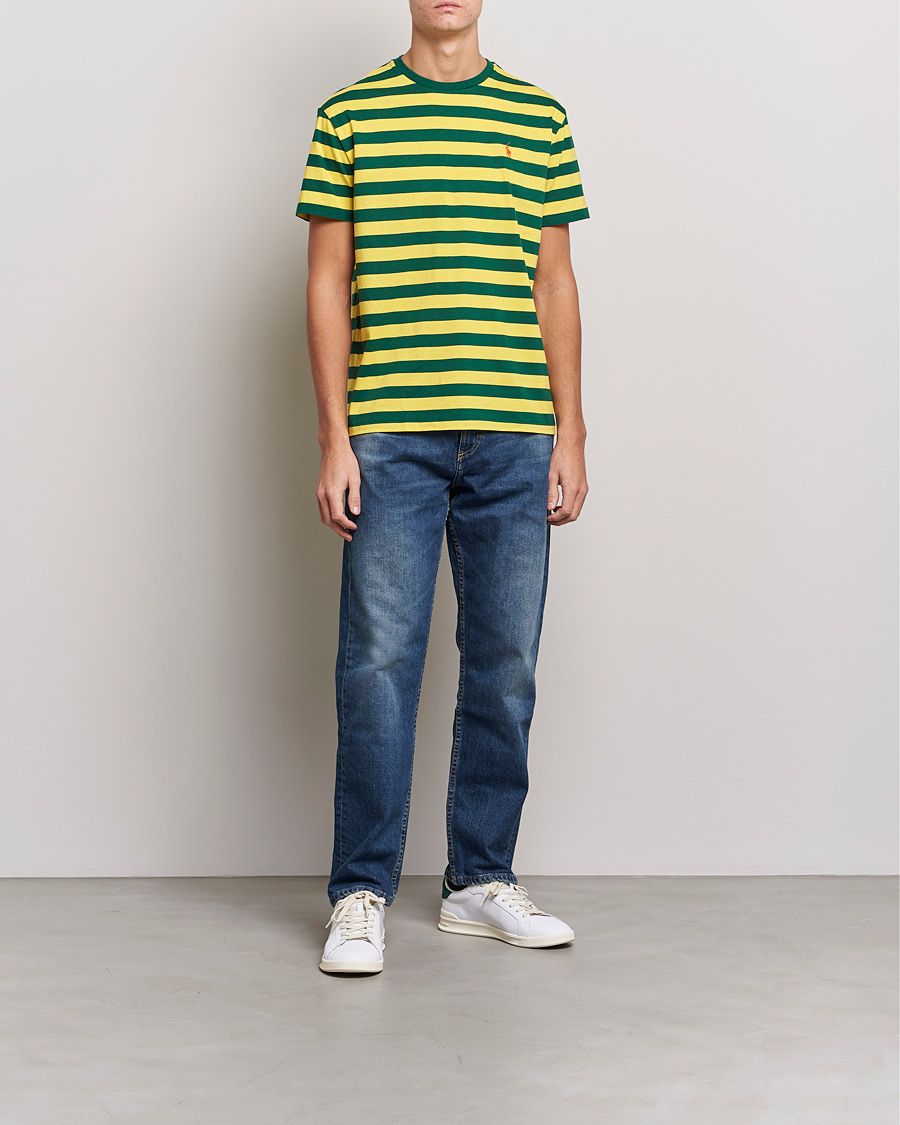 Hombres | Camisetas | Polo Ralph Lauren | Striped Crew Neck T-Shirt Lemon/Green