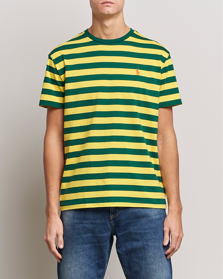 Hombres | Camisetas | Polo Ralph Lauren | Striped Crew Neck T-Shirt Lemon/Green