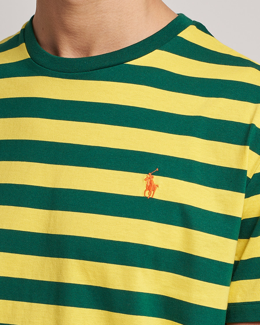 Hombres | Camisetas | Polo Ralph Lauren | Striped Crew Neck T-Shirt Lemon/Green
