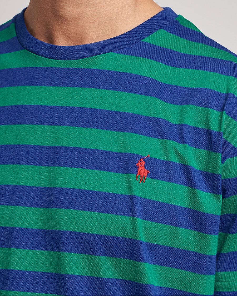Hombres | Camisetas | Polo Ralph Lauren | Striped Crew Neck T-Shirt Green/Navy